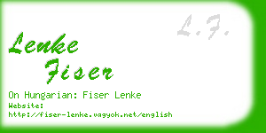 lenke fiser business card
